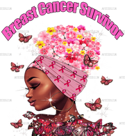 Black Queen Breast Cancaer Survivor DTF Transfer