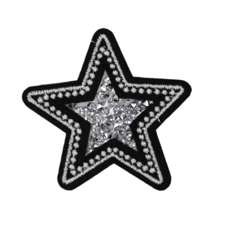 Black Star Crystal Patch (Small/Embroidery)