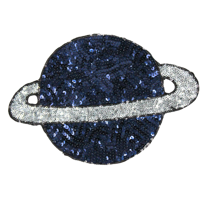 Saturn Dark Blue Patch (Medium/Sequin)