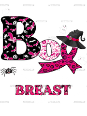 Boo Scare Away Breast Cancer DTF Transfer