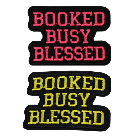 Booked Busy Blessed Patch (Small/Embroidery)