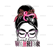Breast Cancer Warrior Skull DTF Transfer