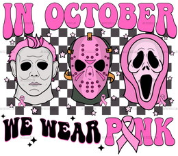 Breast Cancer Halloween DTF Transfer