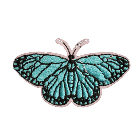 Turquoise Butterfly Patch (Small/Embroidery)