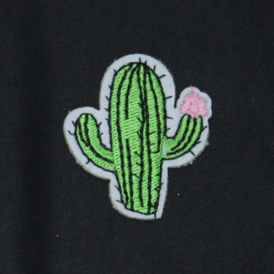 Cactus With Pink Flower Patch (Small/Embroidery)
