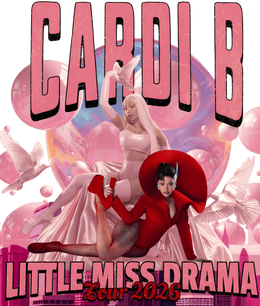 Cardi B Little Miss Drama Tour Pink Dress DTF Transfer
