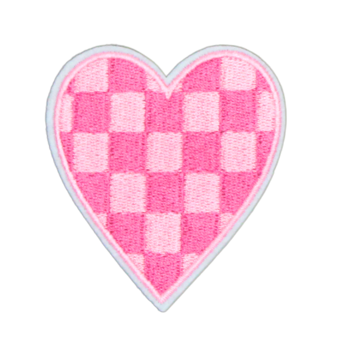 Checkered Heart Patch (Small/Embroidery)