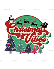 Christmas Vibes DTF Transfer