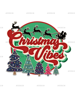 Christmas Vibes DTF Transfer