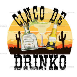 Cinco De Drinko Dtf Transfer