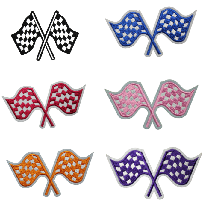 Checkered Racing Flags Patch(Small/Embroidery)