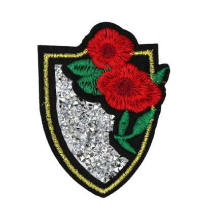 Crystal Rose Badge Patch (Small/Embroidery)