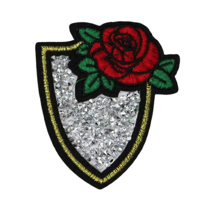 Crystal Rose Badge Patch (Small/Embroidery)