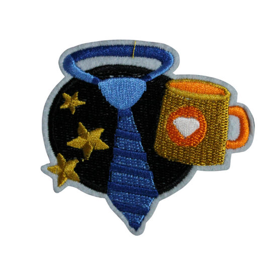 Coat With Cup Patch (Small/Embroidery)
