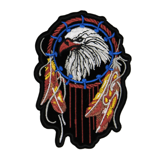 Eagle With Feathers Dream Catcher Patch (Small/Embroidery)
