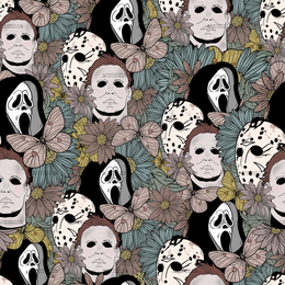 Floral seamless Halloween DTF Transfer