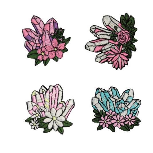 Crystal Rock Flowers Patch (Small/Embroidery)