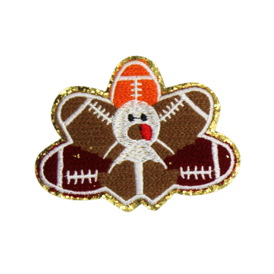 Football Happy Thanksgiving Patch (Small/Chenille)