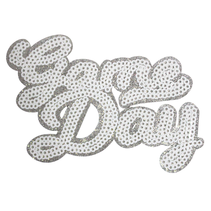 Game Day White Patch (Small/Sequin)