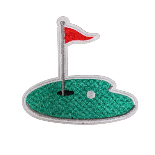 Golf With Flag Patch (Small/Embroidery)