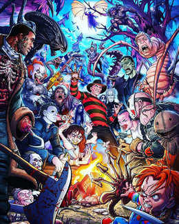 Halloween Crowd DTF Transfer