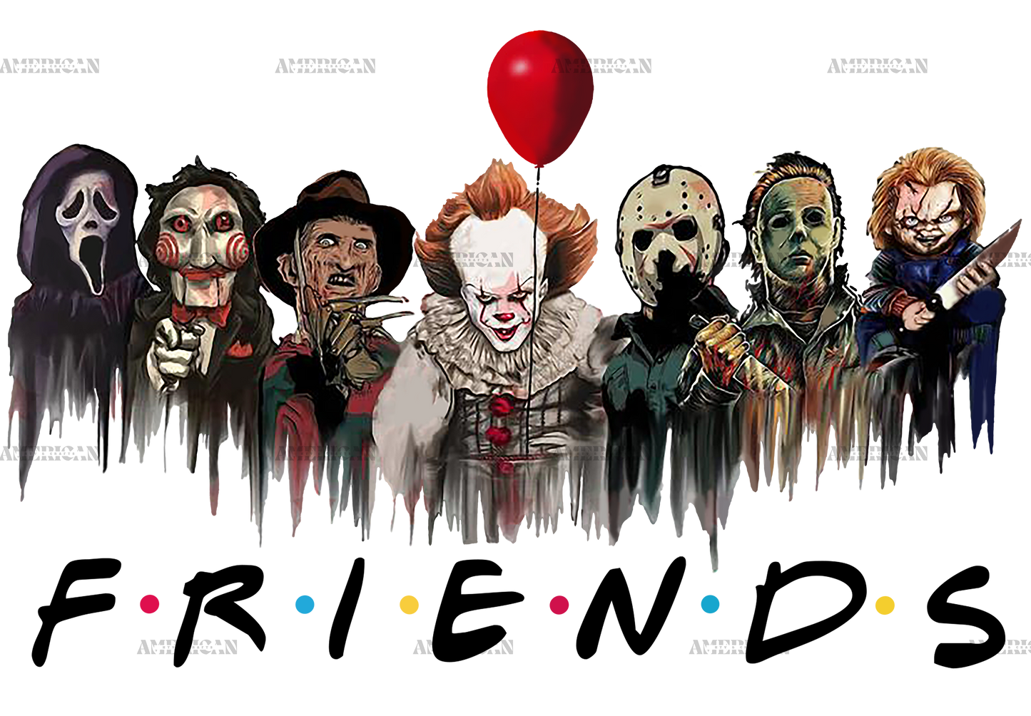 Halloween Friends DTF Transfer