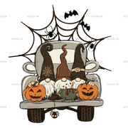halloween truck DTF Transfer