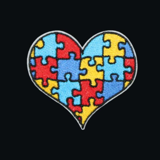 Autism Awareness Heart Patch (Small/Embroidery)