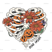 Heart Skeleton DTF Transfer