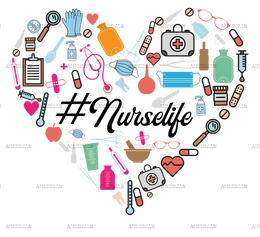 Heart Nurselife DTF Transfer