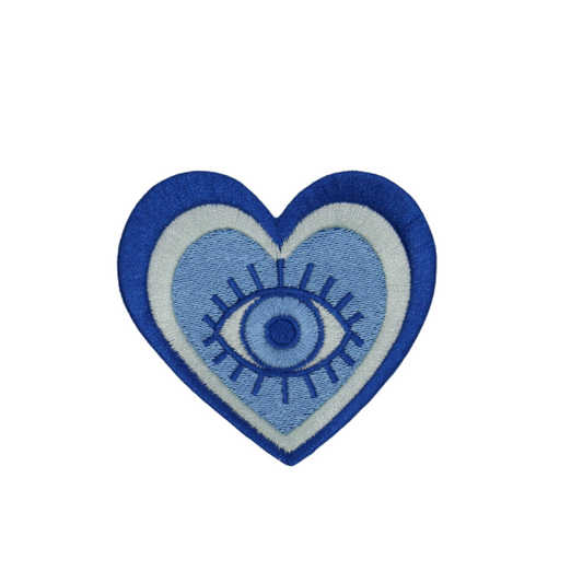 Blue Heart Eye Patch (Small/Embroidery)