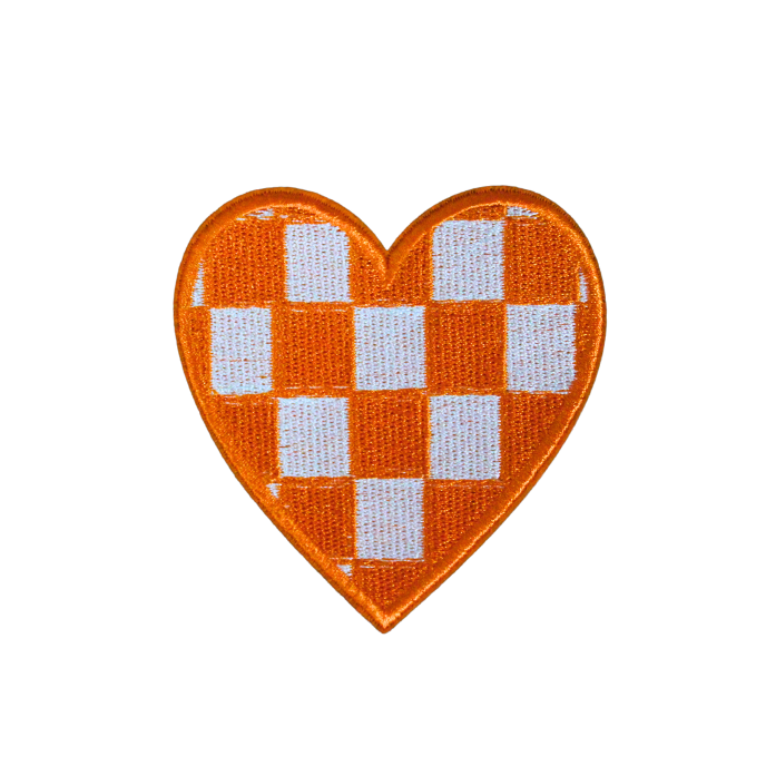 Checkered Heart Patch (Small/Embroidery)