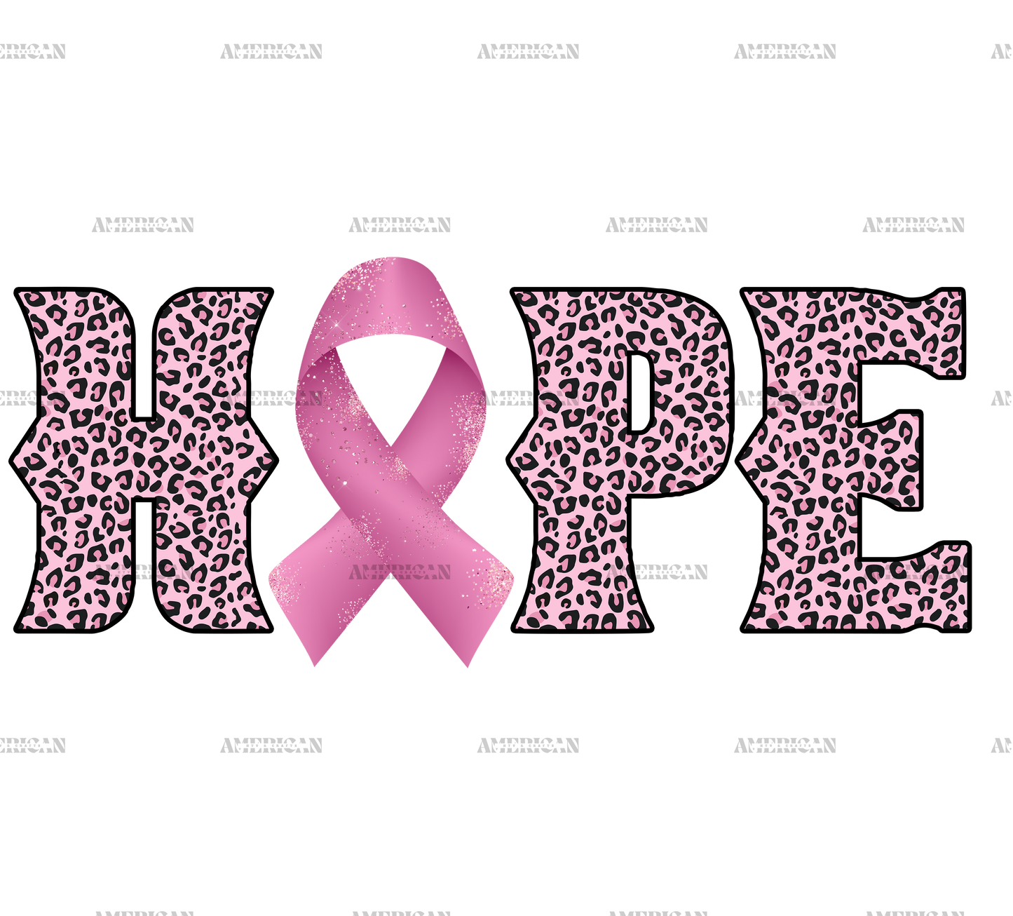 Hope Breast Cancer DTF Transfer