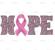 Hope Breast Cancer DTF Transfer
