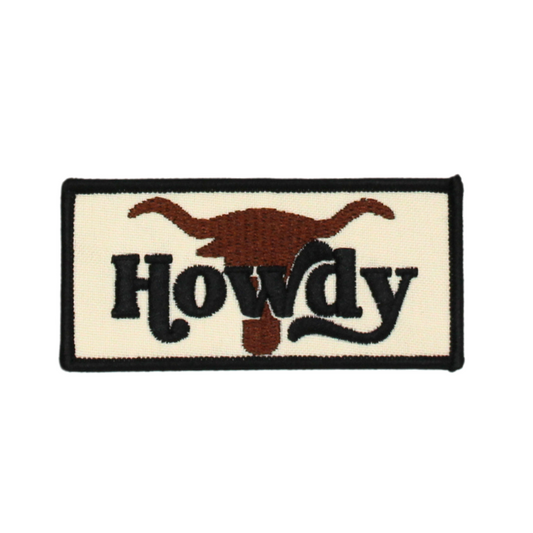 Howdy Cow Skull Patch (Small/Embroidery)