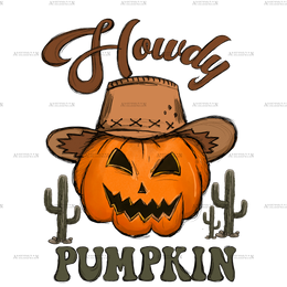 Howdy Pumpkin DTF Transfer