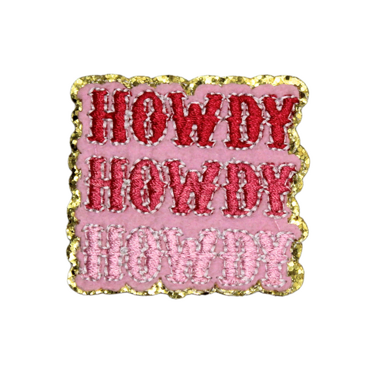 Howdy Glitter Patch (Small/Embroidery)