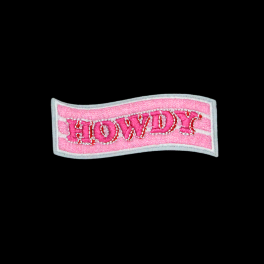 Howdy Pink Patch (Small/Embroidery)