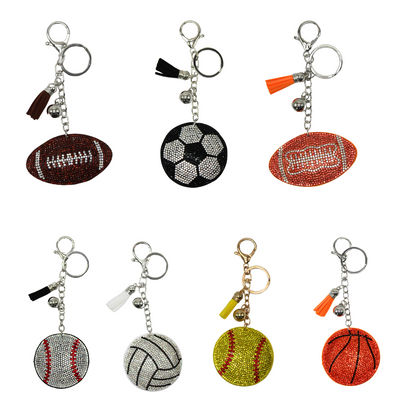 Rhinestone Sports Key Chains