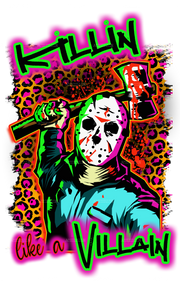 killin like a villian camp crystal DTF Transfer