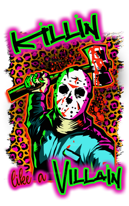 killin like a villian camp crystal DTF Transfer