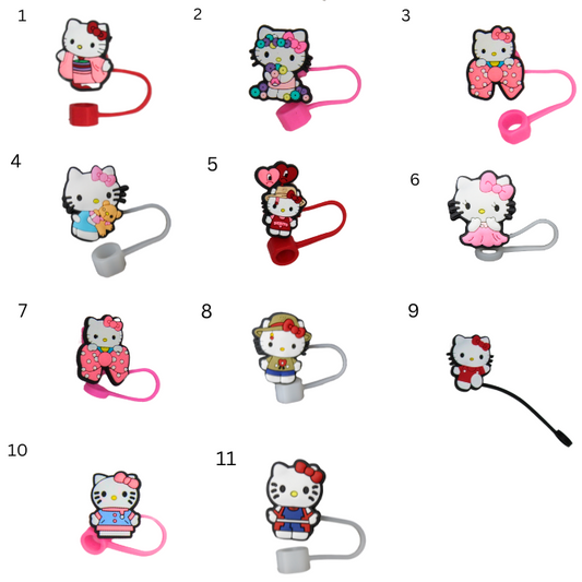 Hello Kitty Straw Toppers