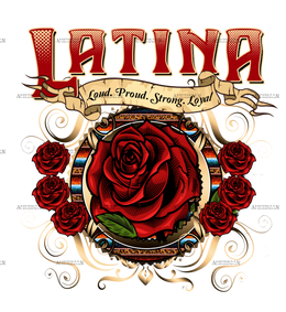 Latina Rose Dtf Transfer