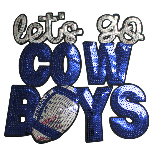 Let's Go Cowboys Patch(Large/Sequin)