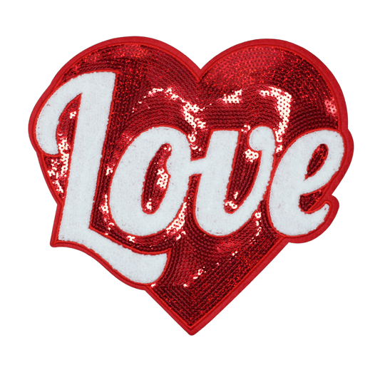 Love Heart Patch (Large/Sequin)
