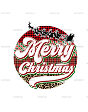 Merry Christmas Circle DTF Transfer