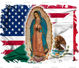 Mexican American Virgen Dtf Transfer