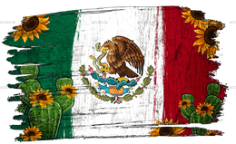 Mexican Flag Cactus Dtf Transfer