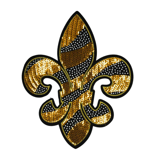 Fleur De Lis Gold Patch (Large/Sequin)