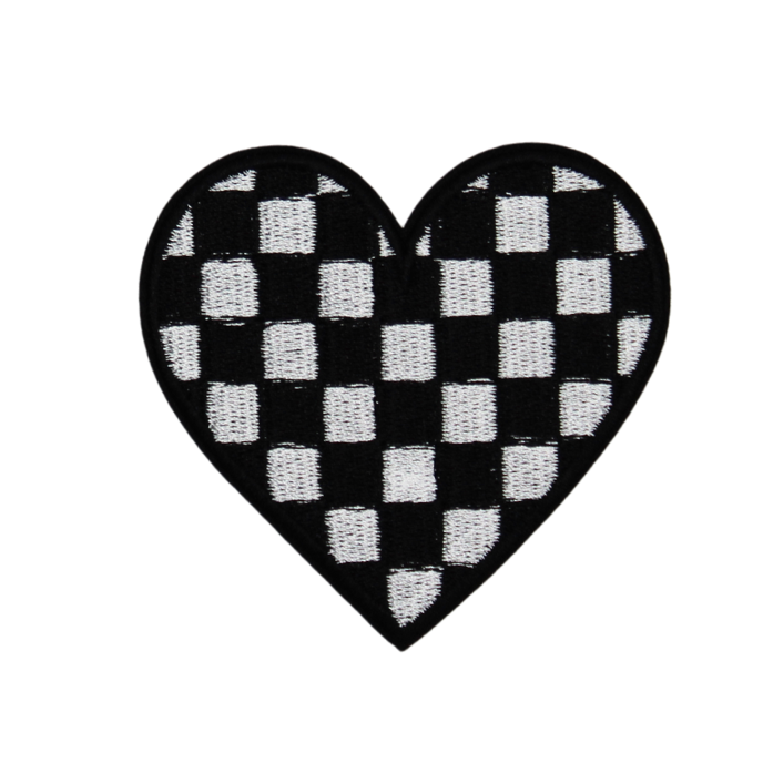 Checkered Heart Patch (Small/Embroidery)